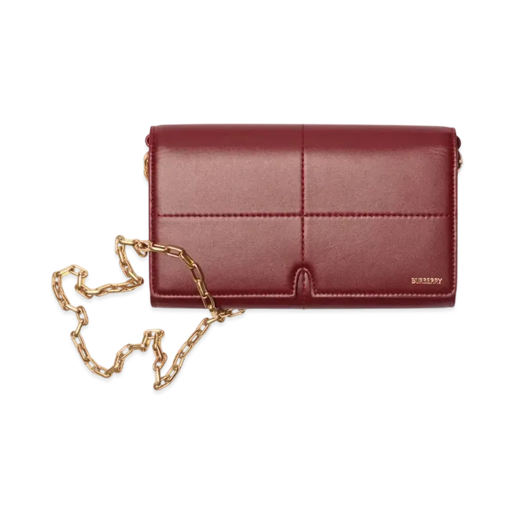 Burberry Snip Chain Strap Wallet "Ruby"