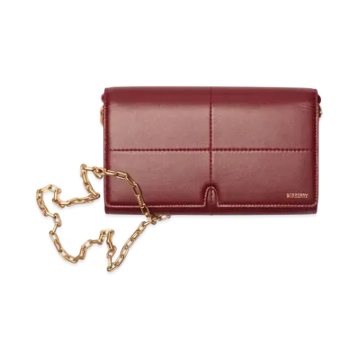 Burberry Snip Chain Strap Wallet "Ruby"