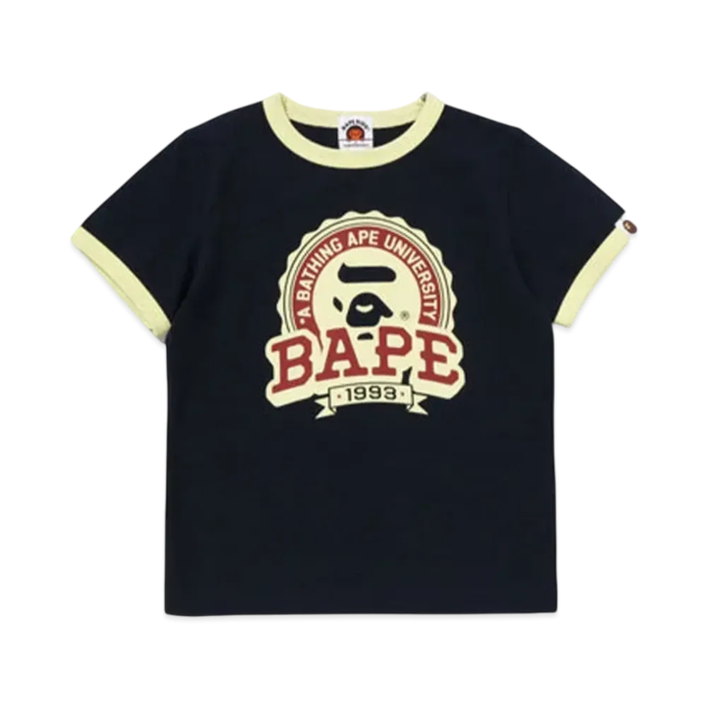 A BATHING APE Bape Emblem Tee "Black"