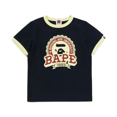 A BATHING APE Bape Emblem Tee "Black"
