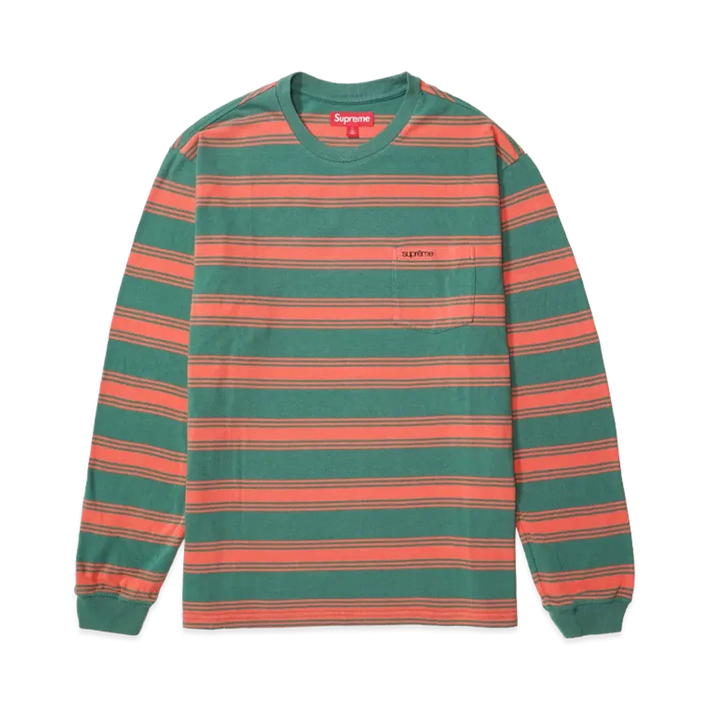 Supreme Stripe Pocket L/S Top "Green"
