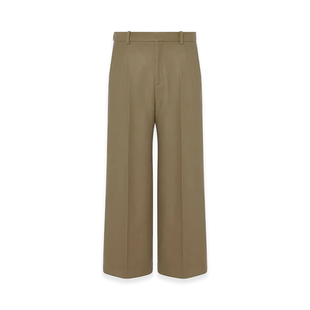 The Row Oberyn Virgin Wool and Cashmere Pants "Beige Grey"