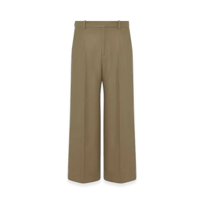 The Row Oberyn Virgin Wool and Cashmere Pants "Beige Grey"