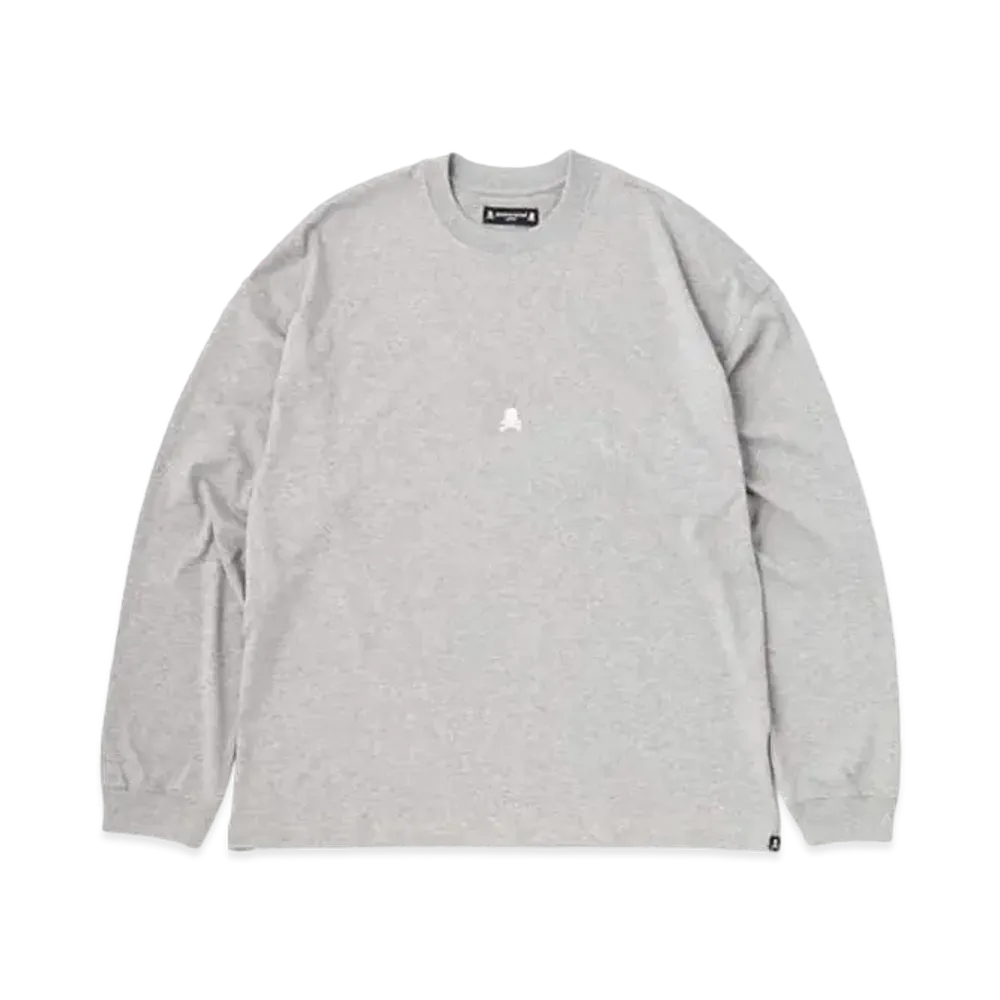mastermind JAPAN Boxy Skull Necklace LS Tee "Top Gray"