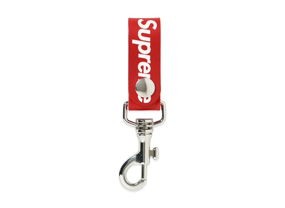 Supreme Leather Key Loop "Red"