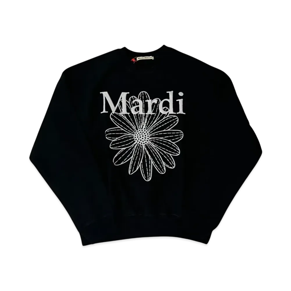 Mardi Mercredi Sweatshirt Flowermardi Needlework "Black Lightgrey"