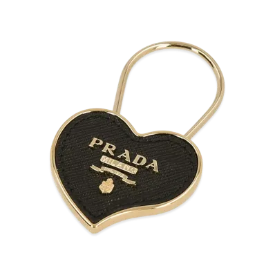 PRADA Saffiano Heart Keeping "Black"