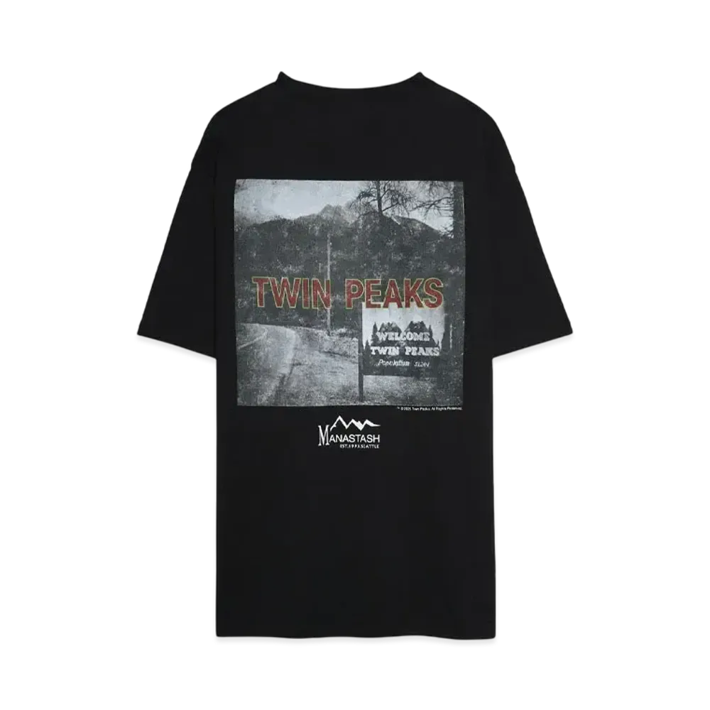 MANASTASH TWIN PEAKS TEE 02 "BLACK"