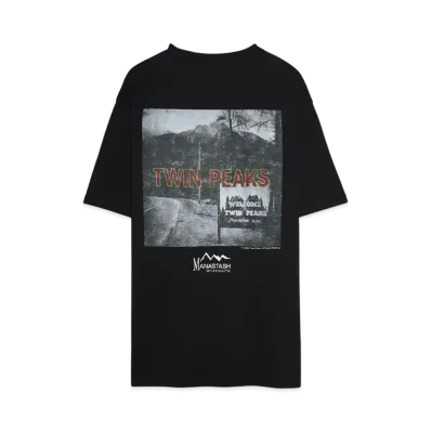 MANASTASH TWIN PEAKS TEE 02 "BLACK"