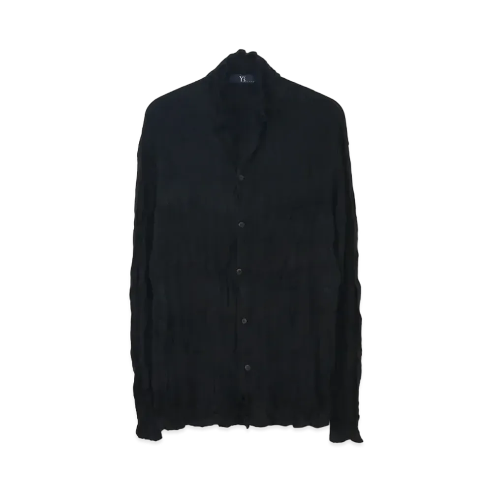 Yohji Yamamoto Y's VERTICAL WRINKLE WRINKLE PROCESSING JACKET "Black"