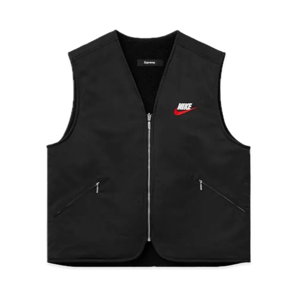 Supreme x Nike Reversible Nylon Sherpa Vest "Black"