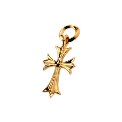 Chrome Hearts 22K Tiny CH Cross Charm "Yellow Gold"