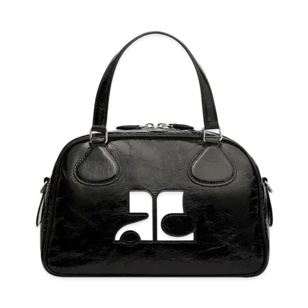Courreges Reedition Naplack Bowling Bag "Black"