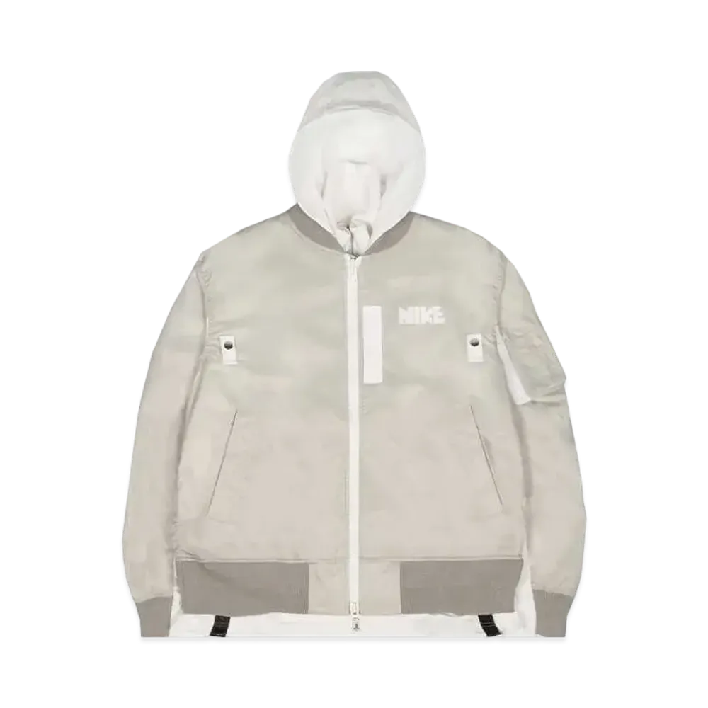 Nike x Sacai NRG Layered Bomber Jacket "Grey Fog"