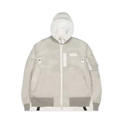 Nike x Sacai NRG Layered Bomber Jacket "Grey Fog"