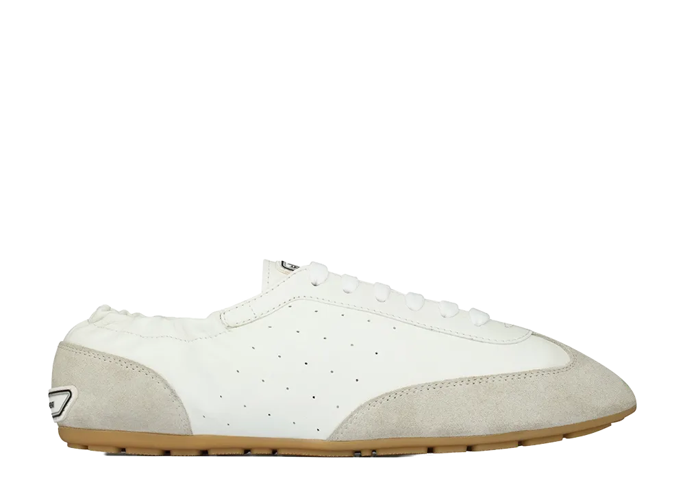 Saint Laurent Women's Leather Lewis Sneakers "White" 이미지