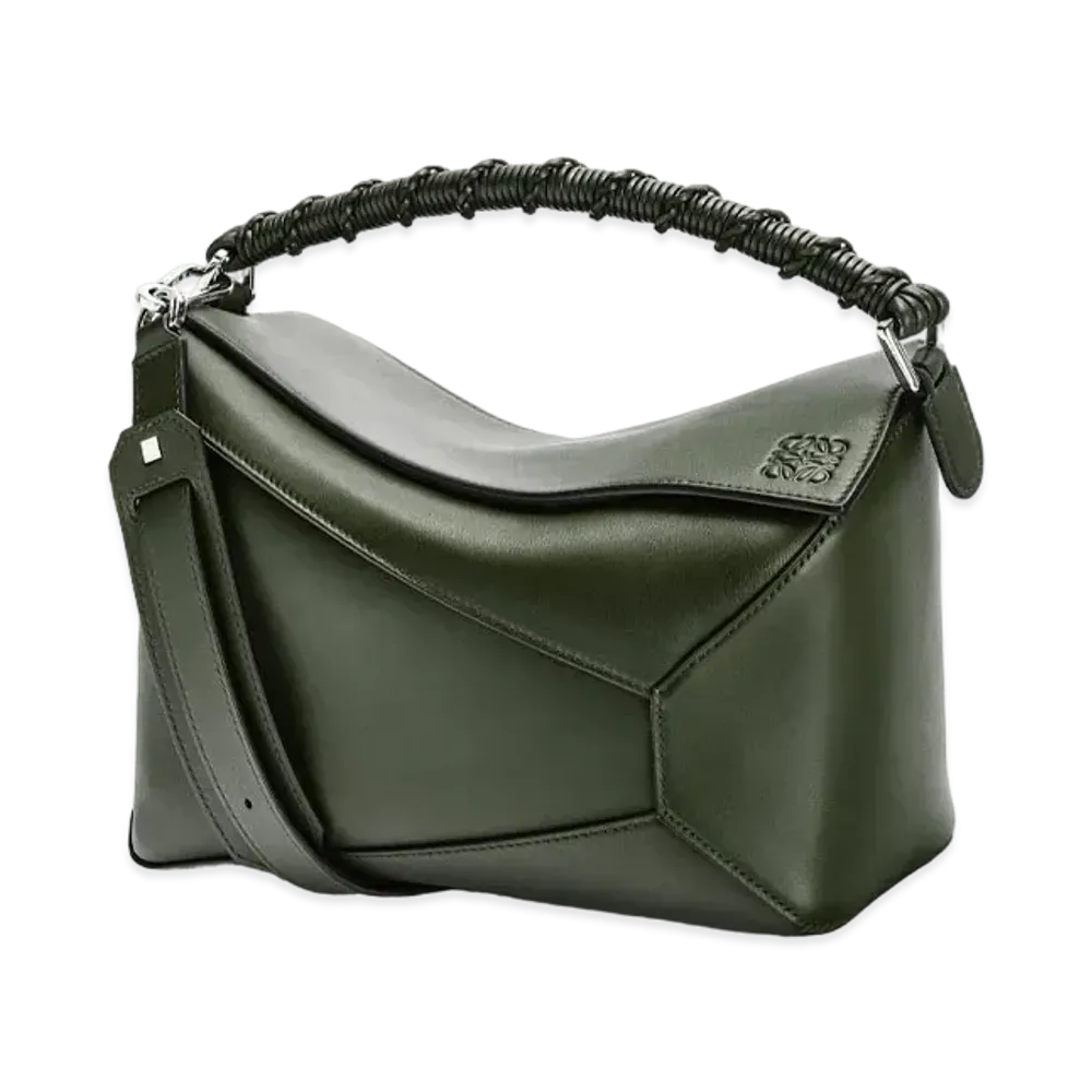 LOEWE Puzzle Edge Bag In Nappa Calfskin "Vintage Khaki"