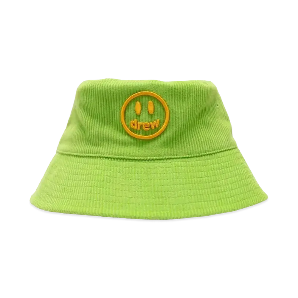 drew house corduroy bucket hat "Lime"