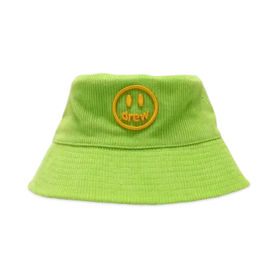 drew house corduroy bucket hat "Lime"