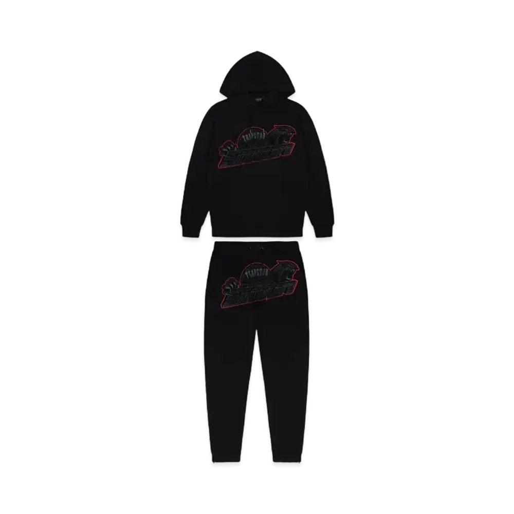 TRAPSTAR Shooters Hoodie Tracksuit "Black/Red"