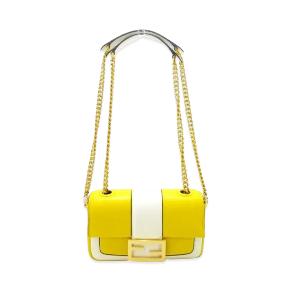 FENDI Mini Baguet Shoulder Bag "Yellow"
