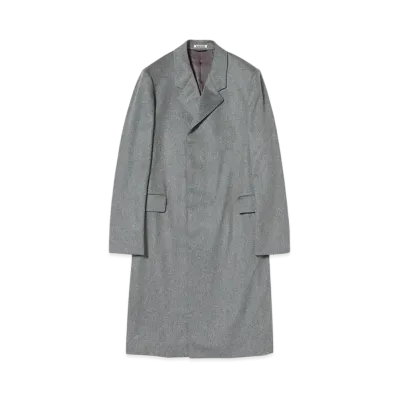 AURALEE Cashmere Moleskin Chesterfield Coat "Top Gray"