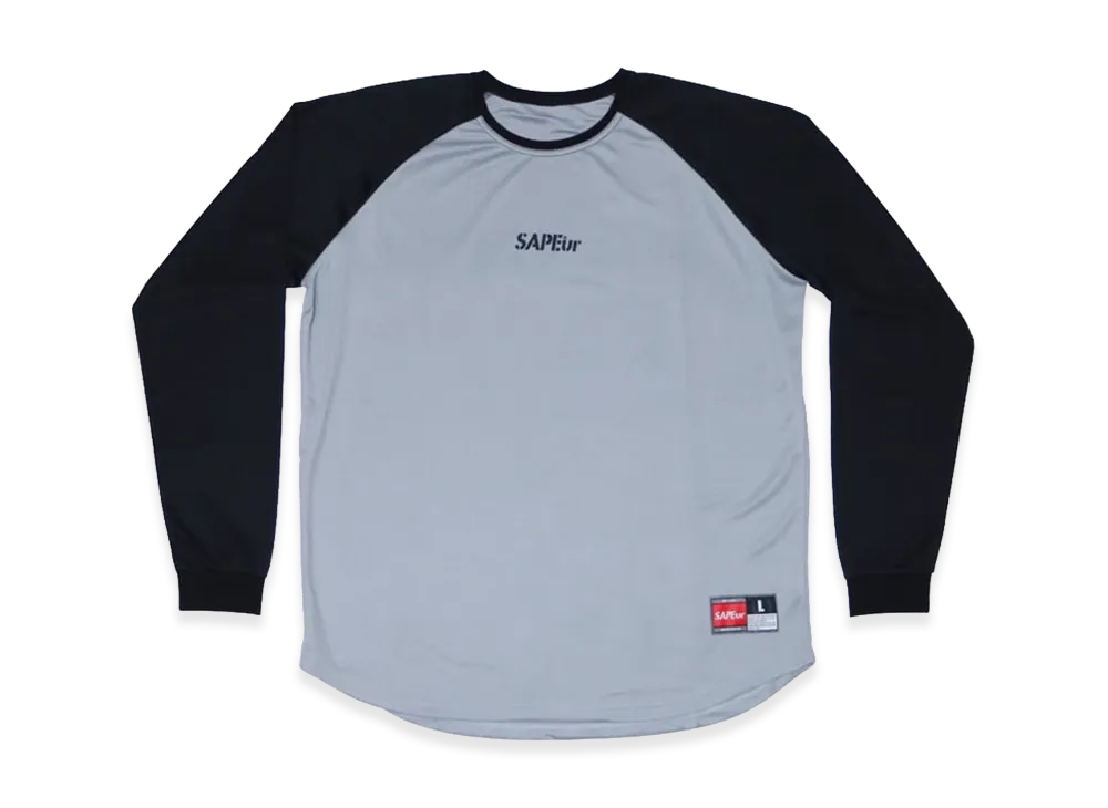 SAPEur Basic Raglan Sleeve L/S T-Shirt "Gray Black"