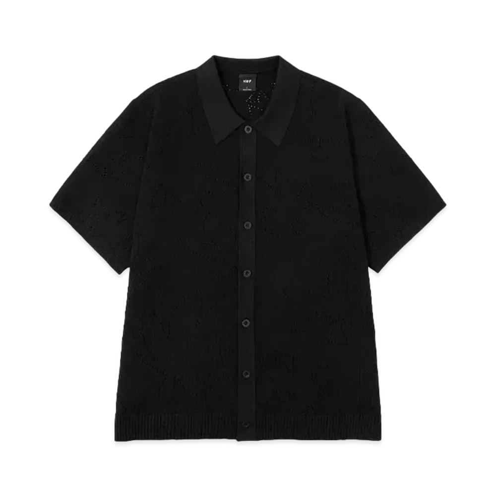 HUF Summer 24 Abstract Knited Shirt "Black"