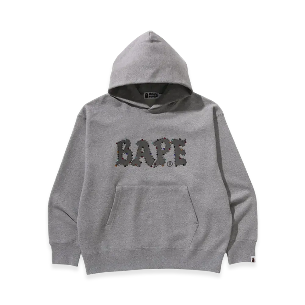 A BATHING APE Bape Relaxed Fit Pullover Hoodie "Grey"