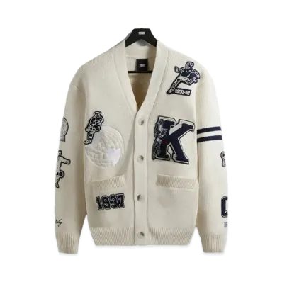 Kith x Russell Athletic x CUNY Queens College Cardigan "Sandrift"