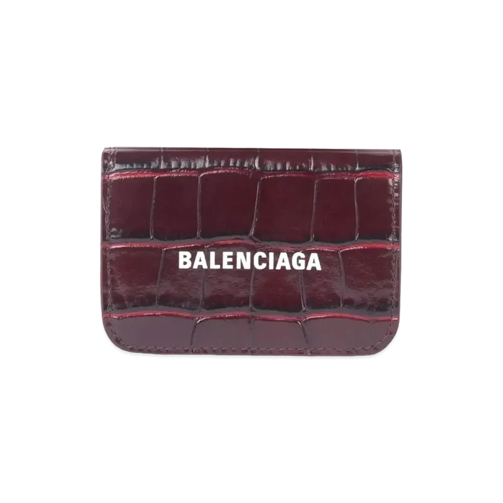 BALENCIAGA Cash Mini Wallet Dark "Dark Red"