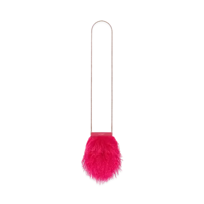 Saint Laurent Saint Laurent Mini Pac Pac In Shearling And Lambskin "Fuchsia"