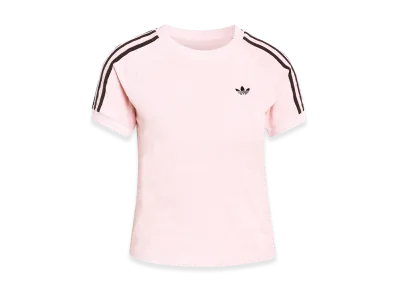 adidas Women's Terry Towel Cali Short Sleeve T-Shirt "Sandy Pink"
