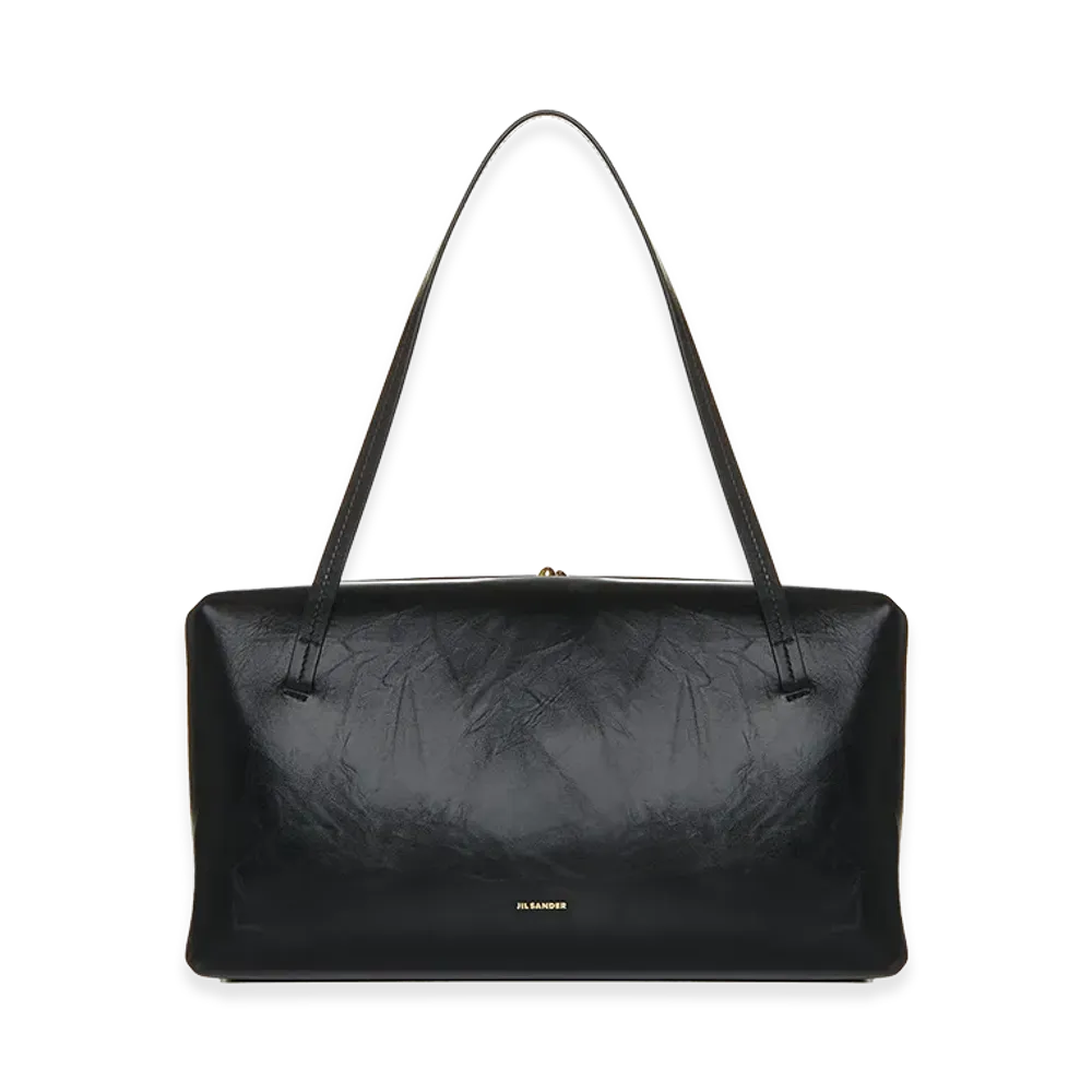 Jil Sander Women's Leather Medium Goji Pillow Shoulder Bag "Black"