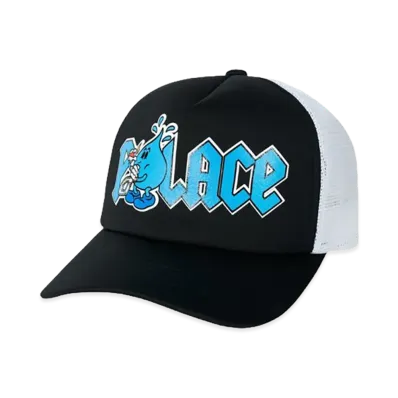 PALACE x WORLD INDUSTRIES Trucker "Black"