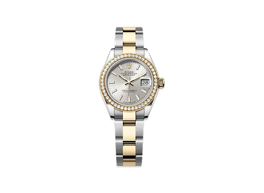 ROLEX Lady-Datejust 28mm Oystersteel & Yellow Gold Diamond 279383RBR "Silver"