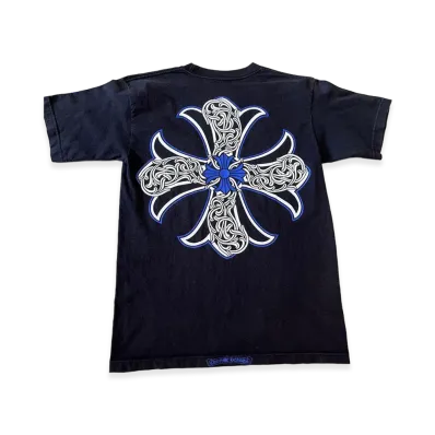 Chrome Hearts Celtic Logo Cross Logo Floral Logo S/S T-Shirt "Black/Blue"