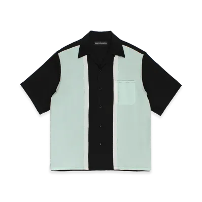 WACKO MARIA Switching 50's Open Collar Shirt "Light Green"