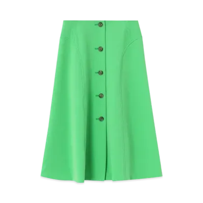 Paul Smith Women's Signature Stripe Piping Jersey Skirt "Green"