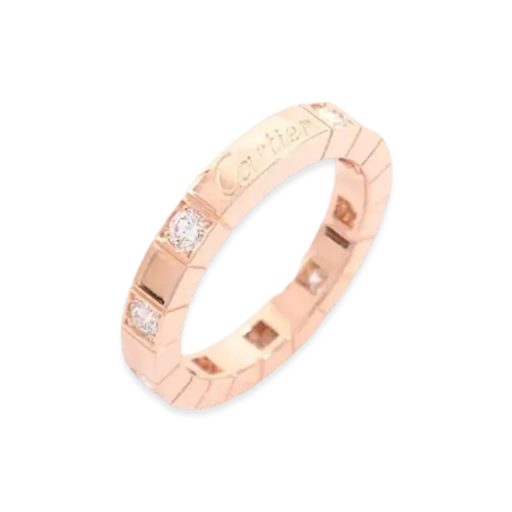 Cartier Raniere Ring Half Diamond "Pink Gold"