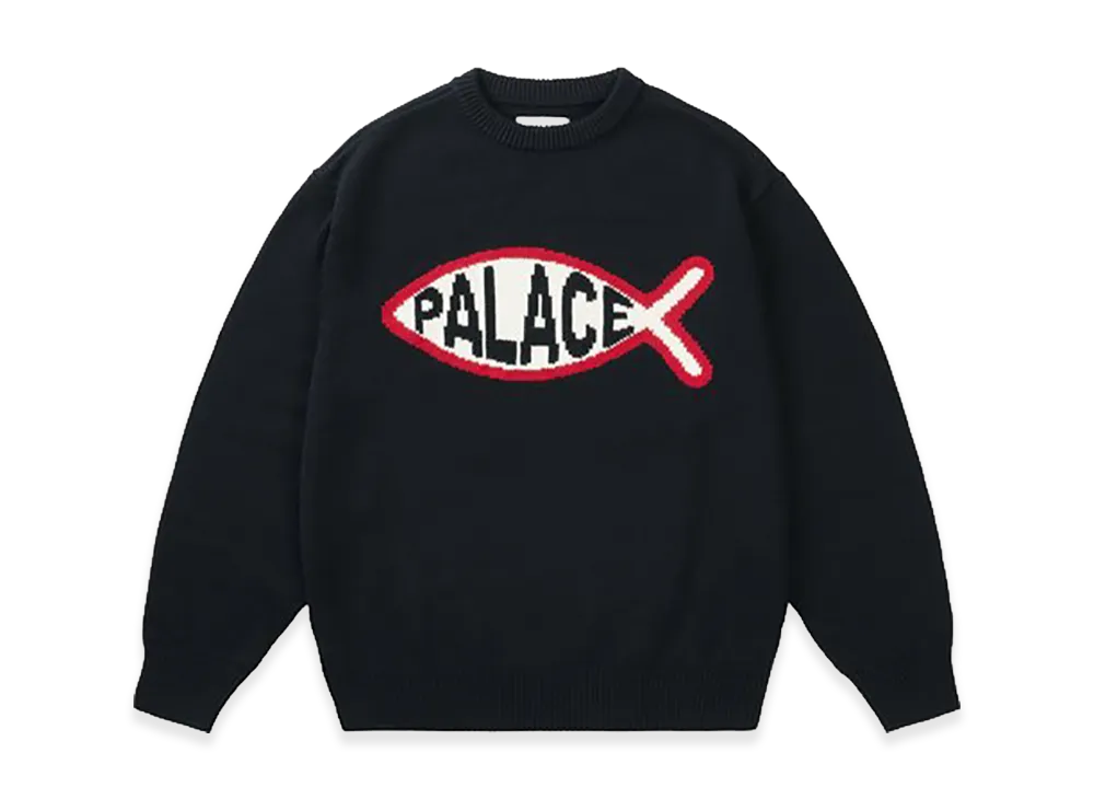 PALACE Plaice Knit "Black"