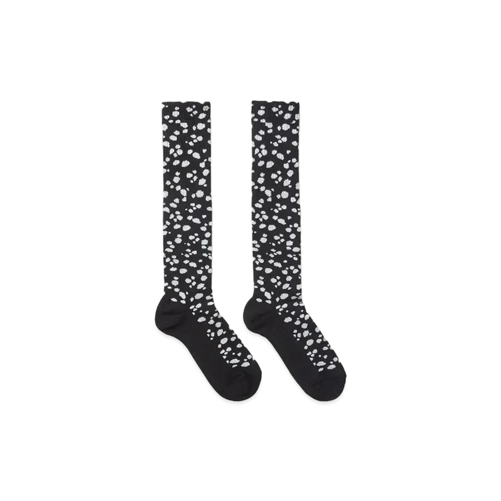 MSGM Socks With Jacquard Polka Dot Print "Black"