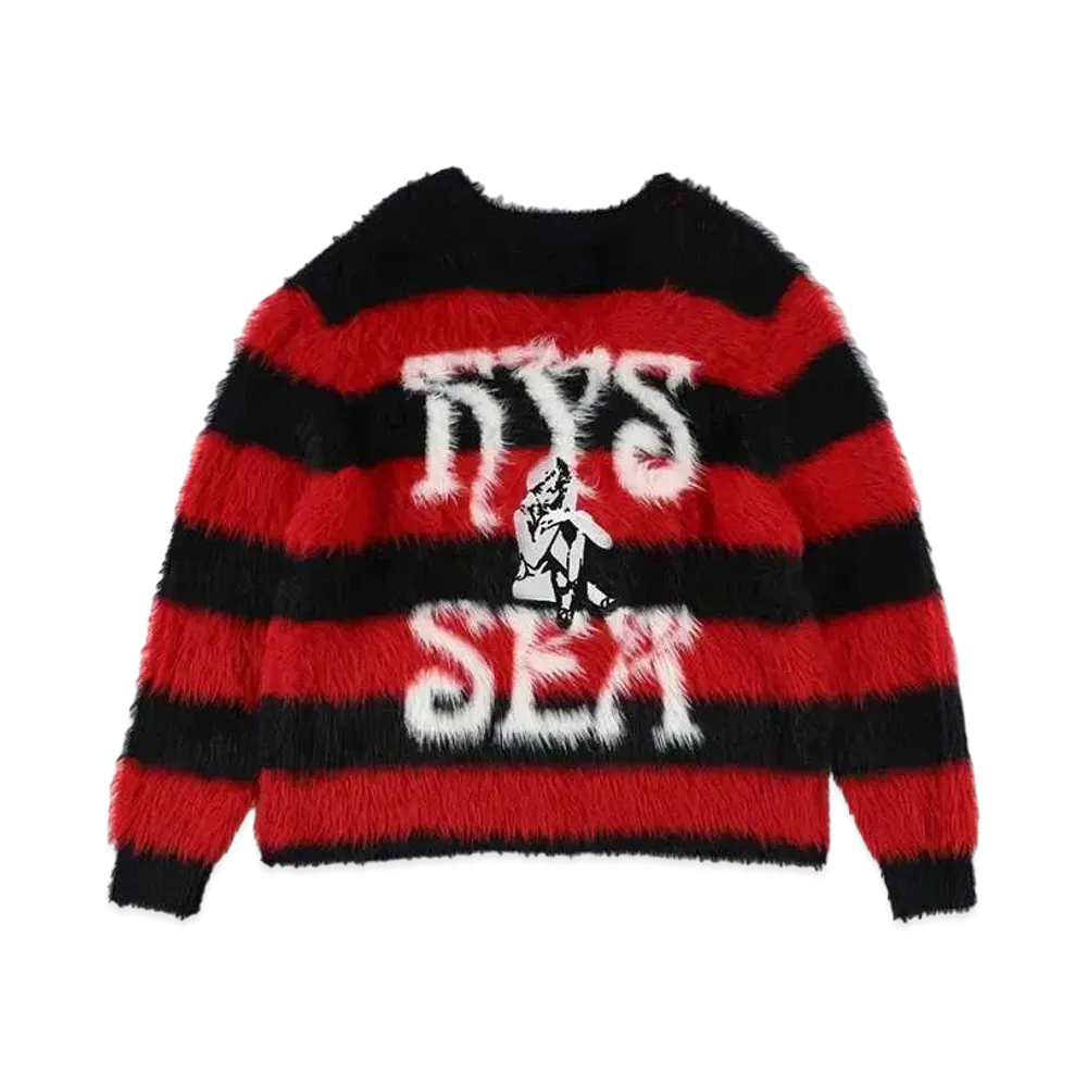 WIND AND SEA x HYSTERIC GLAMOUR Knit Cardigan "Red"