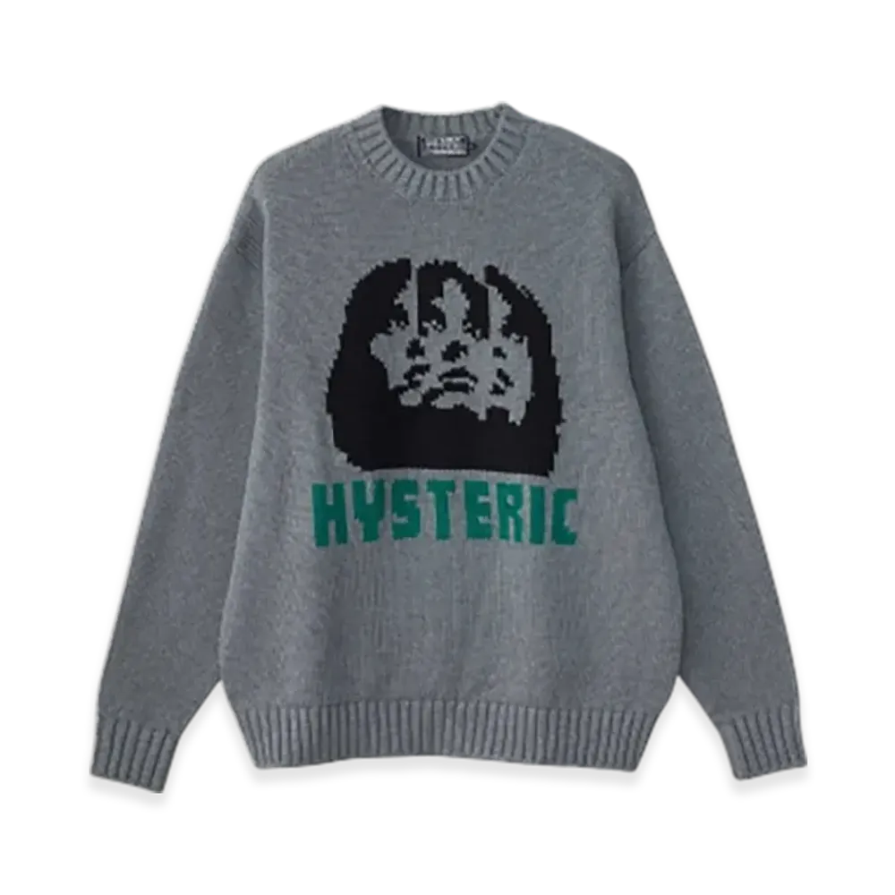 HYSTERIC GLAMOUR Multi Woman Knitted Sweater "Top Gray"