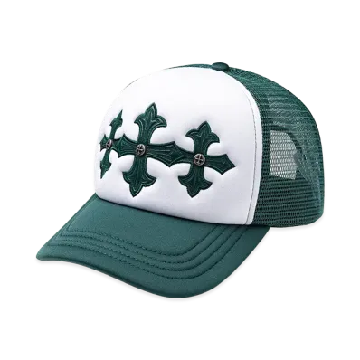 SUPPLIER Cross Leather Patch Mesh Cap "Green"