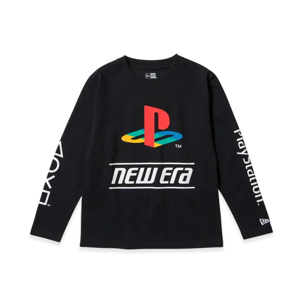 NEW ERA x PlayStation Youth Cotton Family Mark New Era Logo L/S T-Shirt Kids "Black"