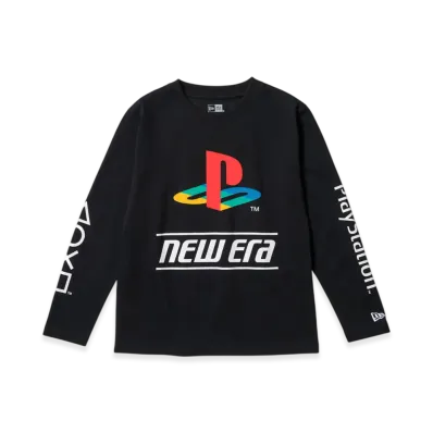 NEW ERA x PlayStation Youth Cotton Family Mark New Era Logo L/S T-Shirt Kids "Black"