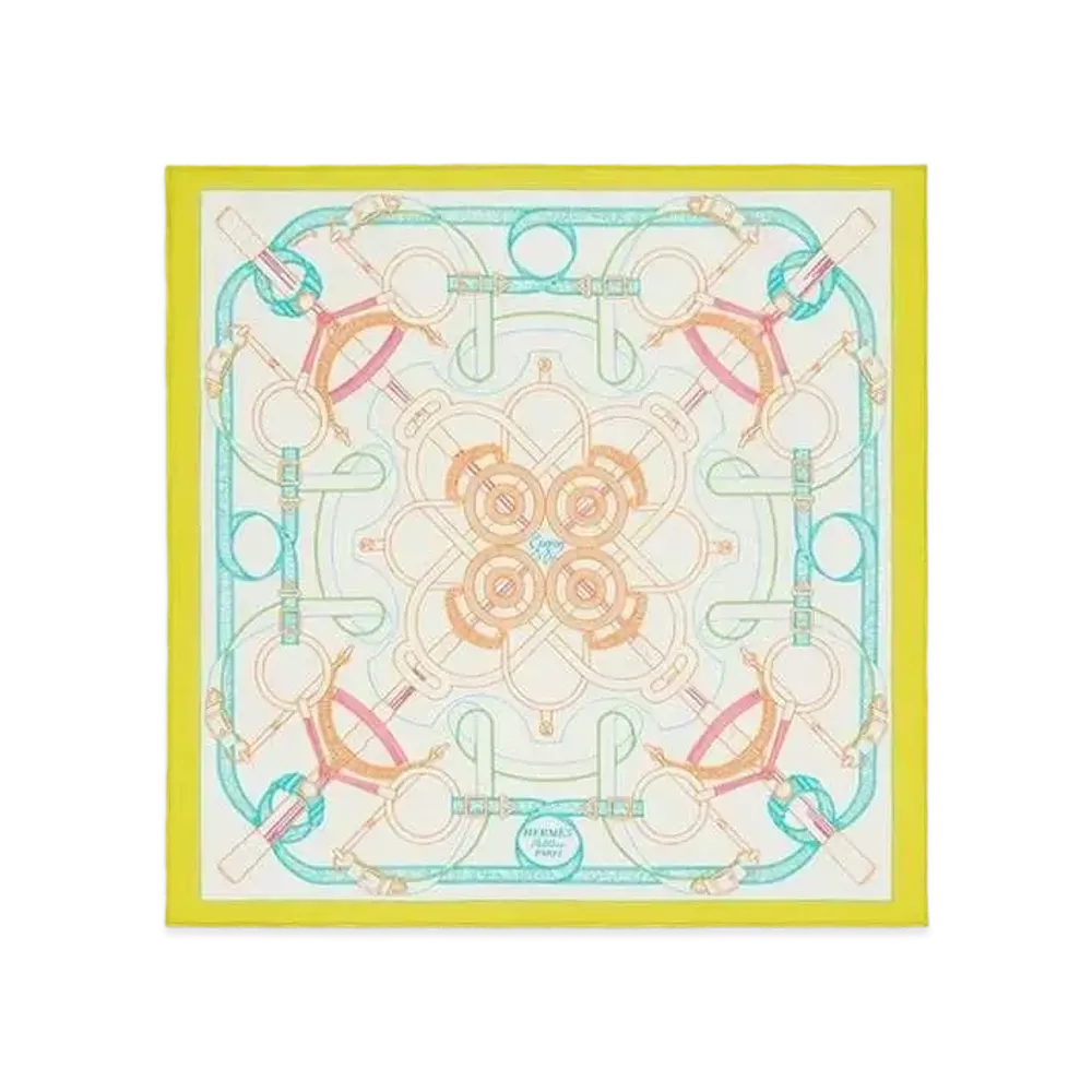 Hermes Eperon D'or Handkerchief "Tropique"