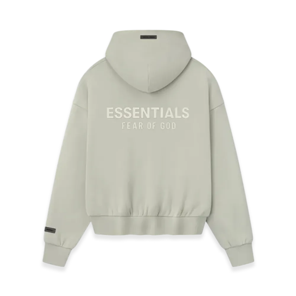 FEAR OF GOD ESSENTIALS Classic Fleece Zip-Up Hoodie "Abbey Stone"