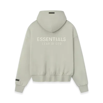 FEAR OF GOD ESSENTIALS Classic Fleece Zip-Up Hoodie "Abbey Stone"
